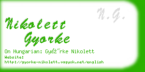 nikolett gyorke business card